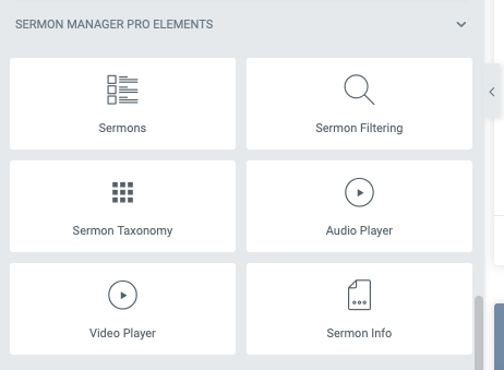 image that lists the SM Pro modules in Elementor